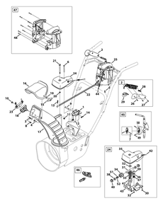 Chute Control Diagram and Parts List for 2X524SWE (31AM53TR756-31BM53TR709-31BM53TR710)(2014) Cub Cadet Snow Blower